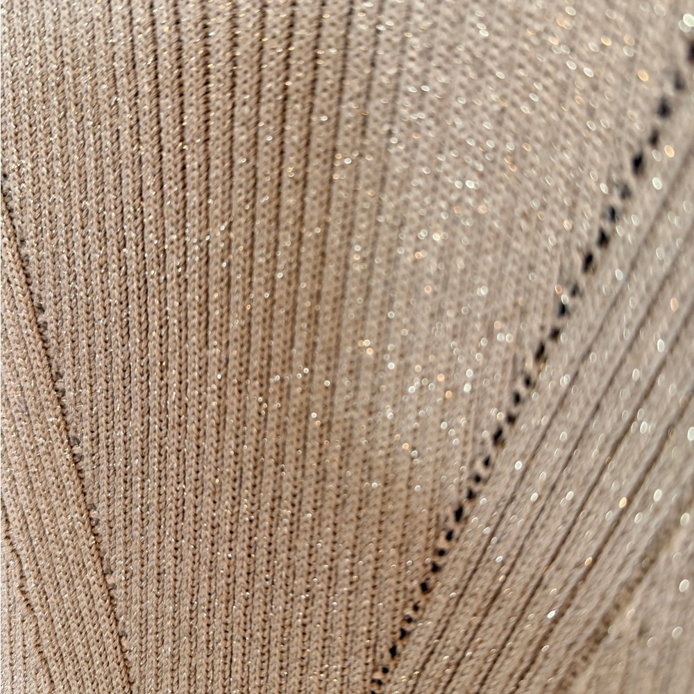 MICHAEL Michael Kors Gold / Khaki Sleeveless Knit Midi Dress - Picture 5 of 7